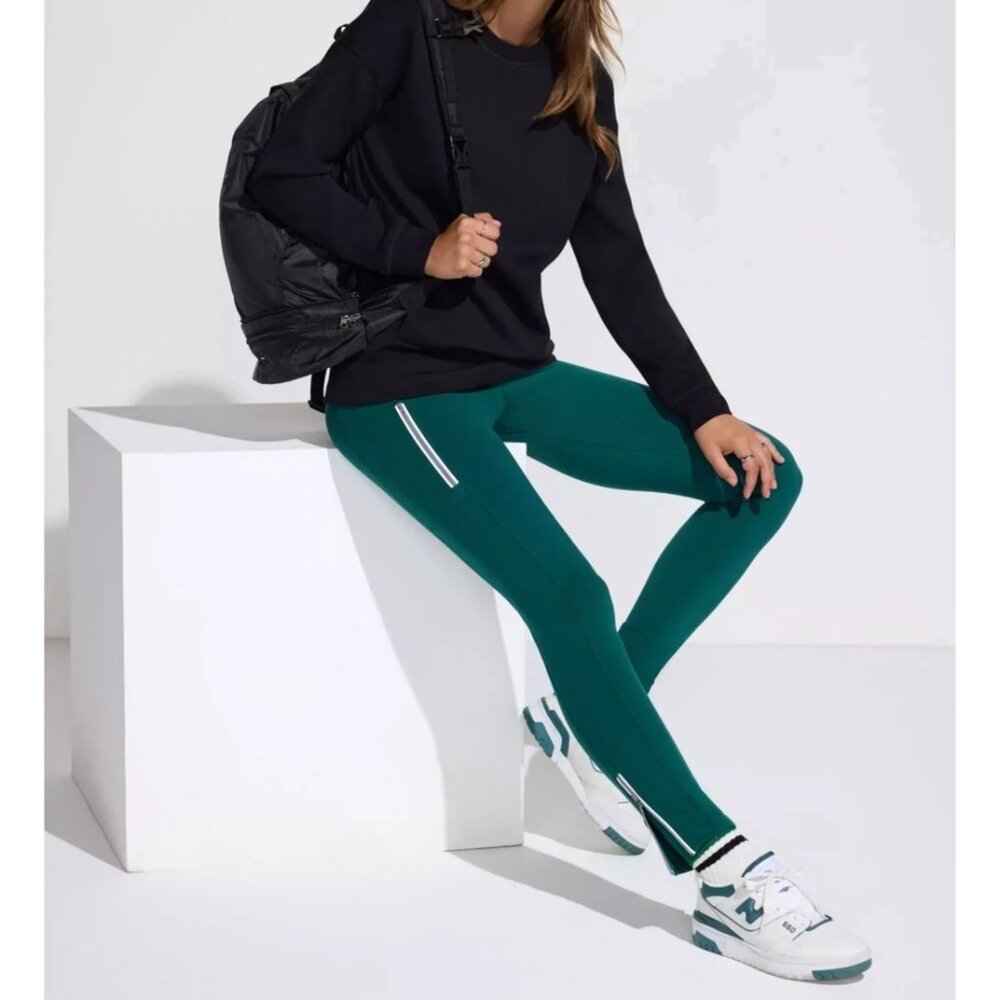 Mondetta L Active Fleece Lined Leggings Zipper Pockets Activewear Athletic Pants - Picture 9 of 11